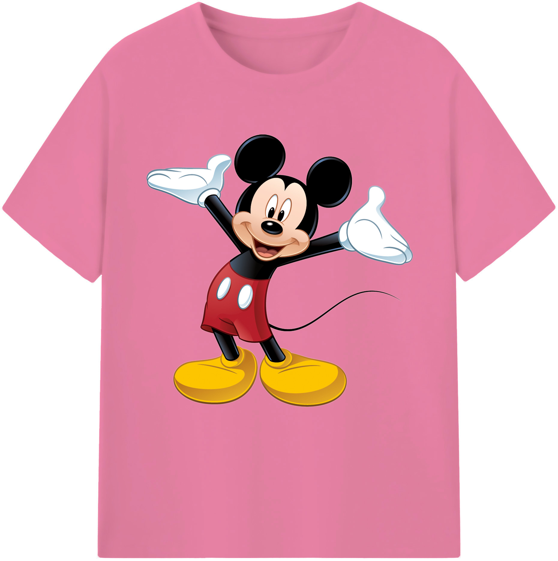 （画像用） ミッキーマウス Mickey Mouse 綿100％半袖Tシャツ（フロントプリント）